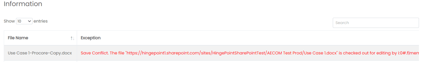 File Conflict Scenarios 12 Hingepoint Proconnector |
