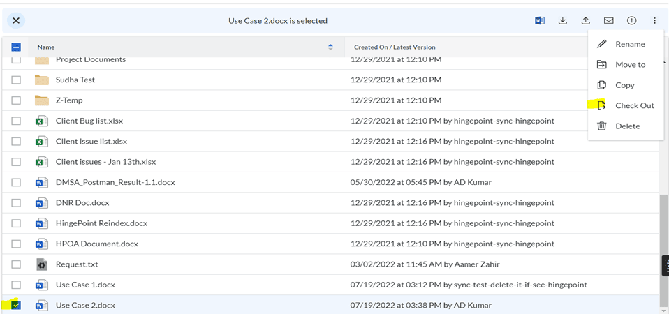 File Conflict Scenarios 14 Hingepoint Proconnector |