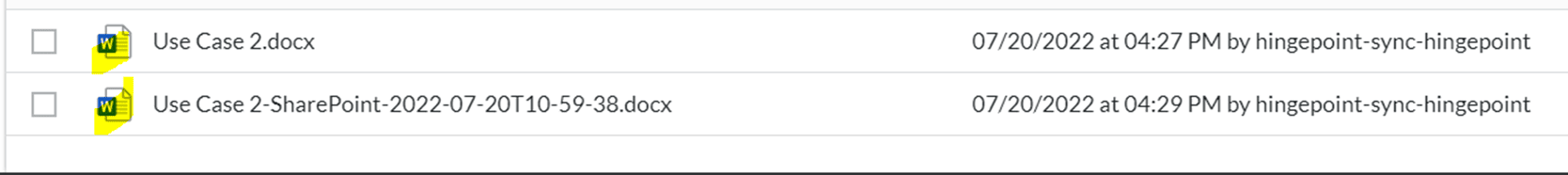 File Conflict Scenarios 17 Hingepoint Proconnector |