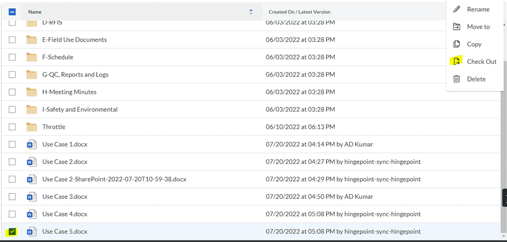 File Conflict Scenarios 22 Hingepoint Proconnector |