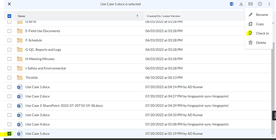 File Conflict Scenarios 23 Hingepoint Proconnector |