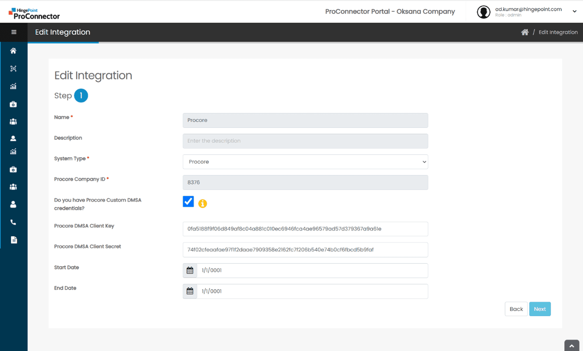 04. Procore Dmsa Keys Validation 3 Hingepoint Proconnector |
