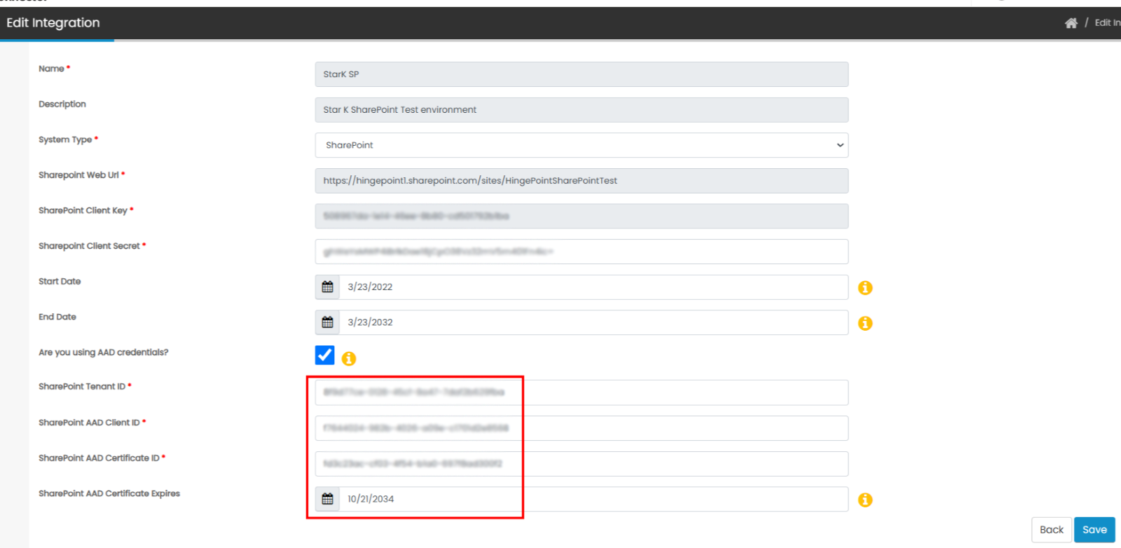 07. Migrate Sharepoint Credentials From Acs To Aad 19 Edit Integration